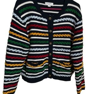 La Ligne Colorful Striped Cardigan